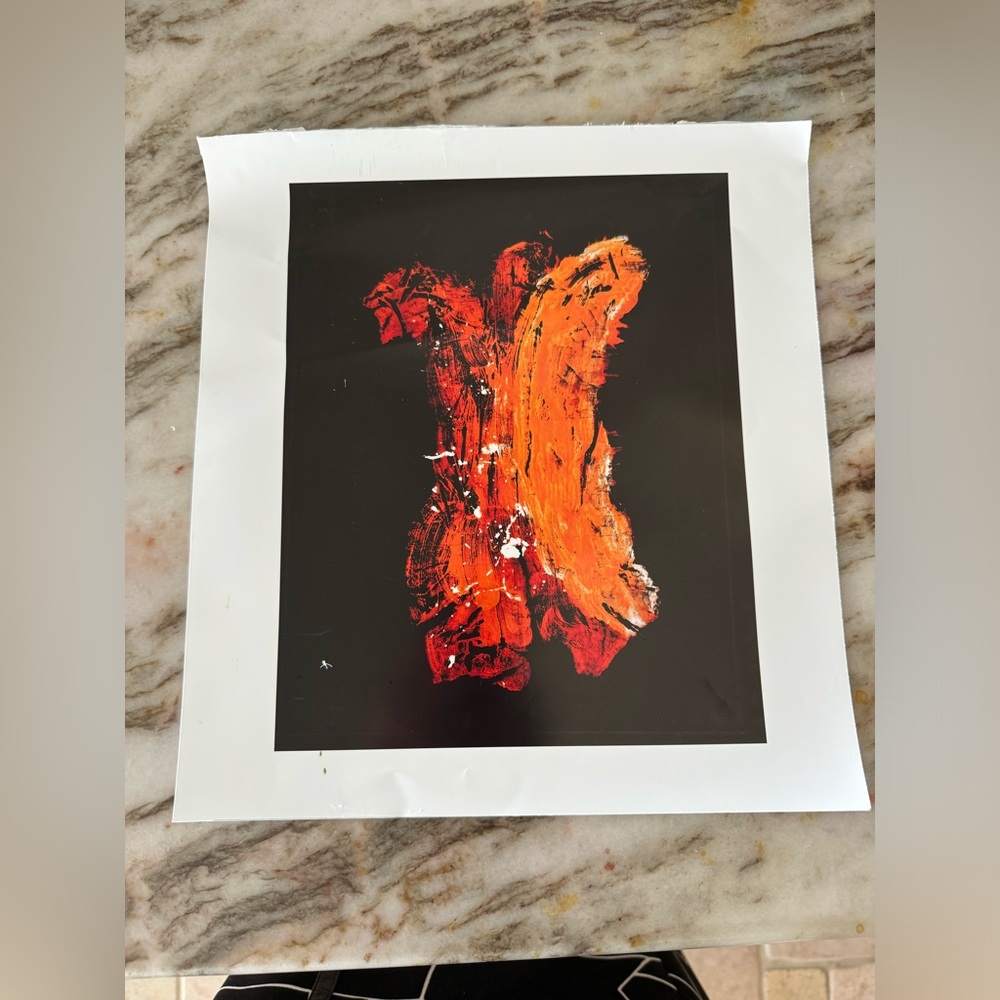 Oil painting on paper backing